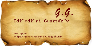 Gömöri Gusztáv névjegykártya
